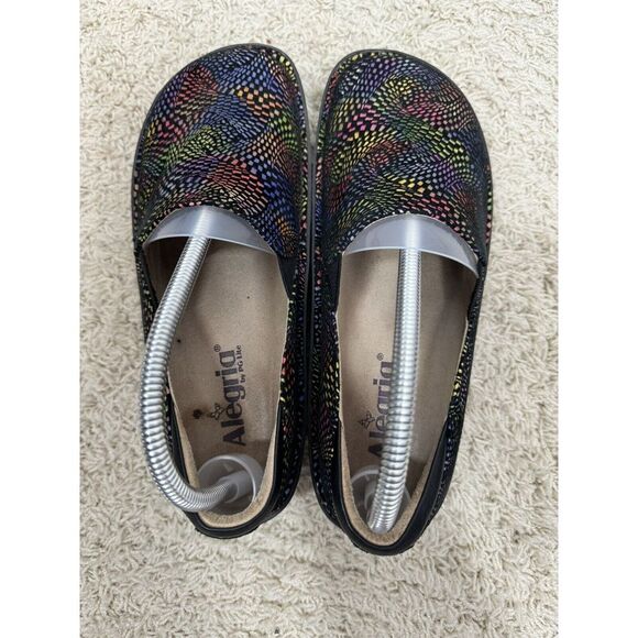 Alegria Debra Viewmaster Swirl Rainbow Leather Comfort Clogs Size EURO 38 US 7.5 - Picture 11 of 16